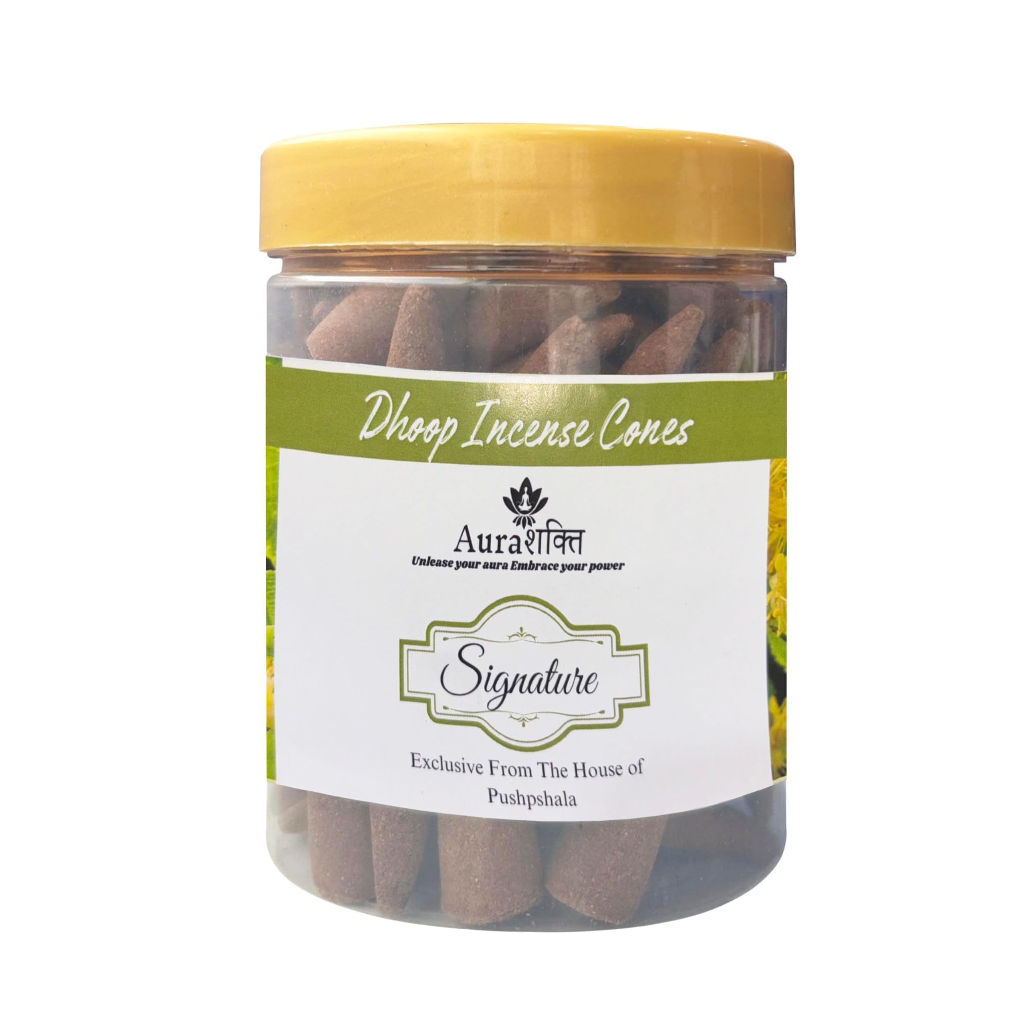 Aura Shakti Dhoop Cones for Pooja | 80 Cones with 2 Holders | 200 gram | Long-Lasting Aroma | Charcoal-Free Dhoop Batti | Natural Fragrance for Puja & Meditation (Signature, Pack of 1)-image-14