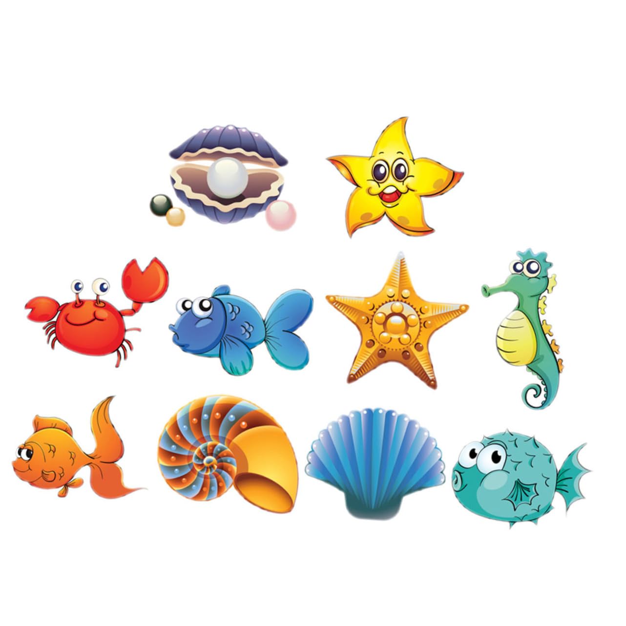 GLEAVI 2 Juegos Calcomanías Antideslizantes para Bañera Marinas Stickers Decorativos Impermeables para Seguridad