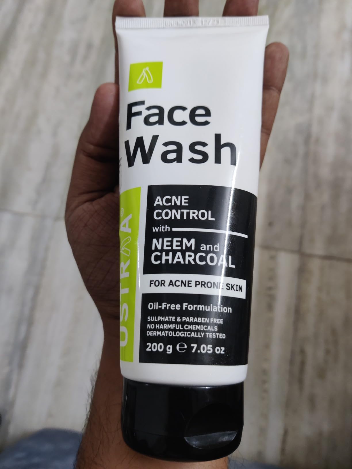 Ustraa Face Wash Acne Control With Neem & Charcoal Face Wash 200g