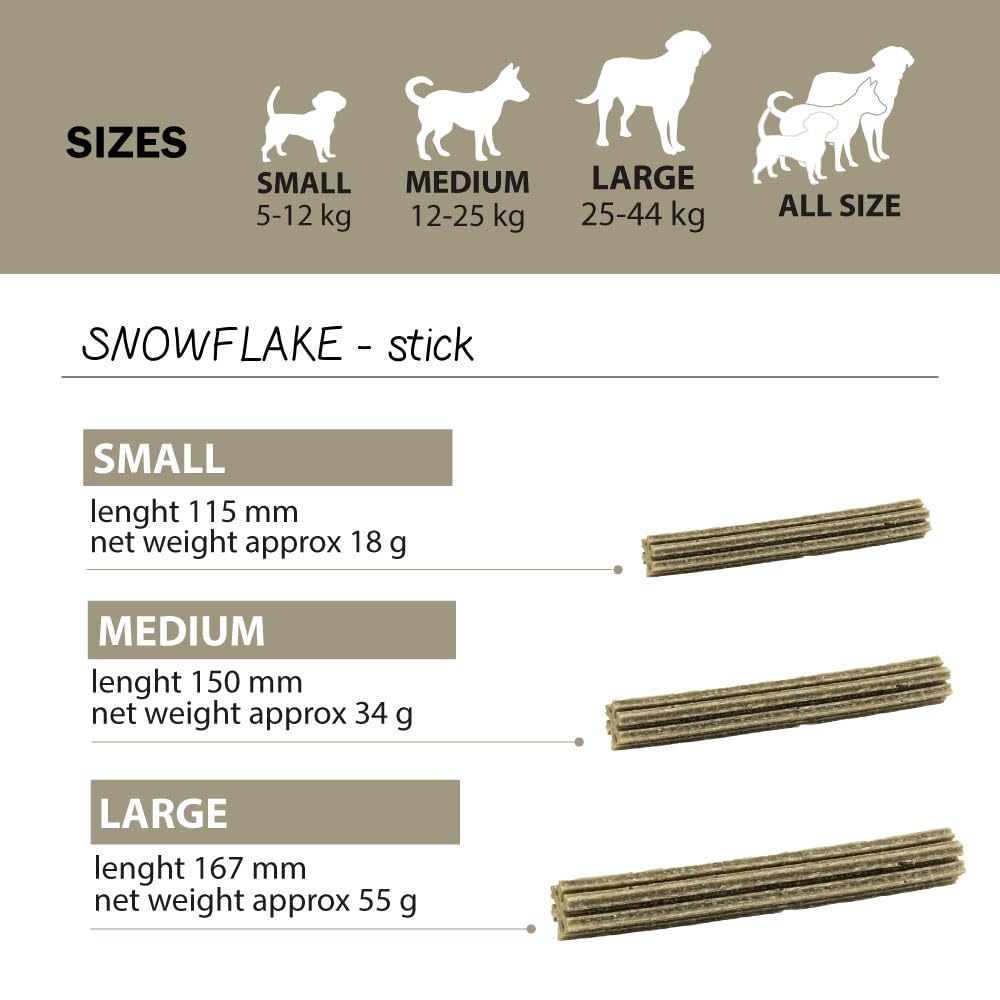 Fast Plast Vegetarian Dental Snacks Snowflake YUCCA Large Dog Treats Toothpaste Gum