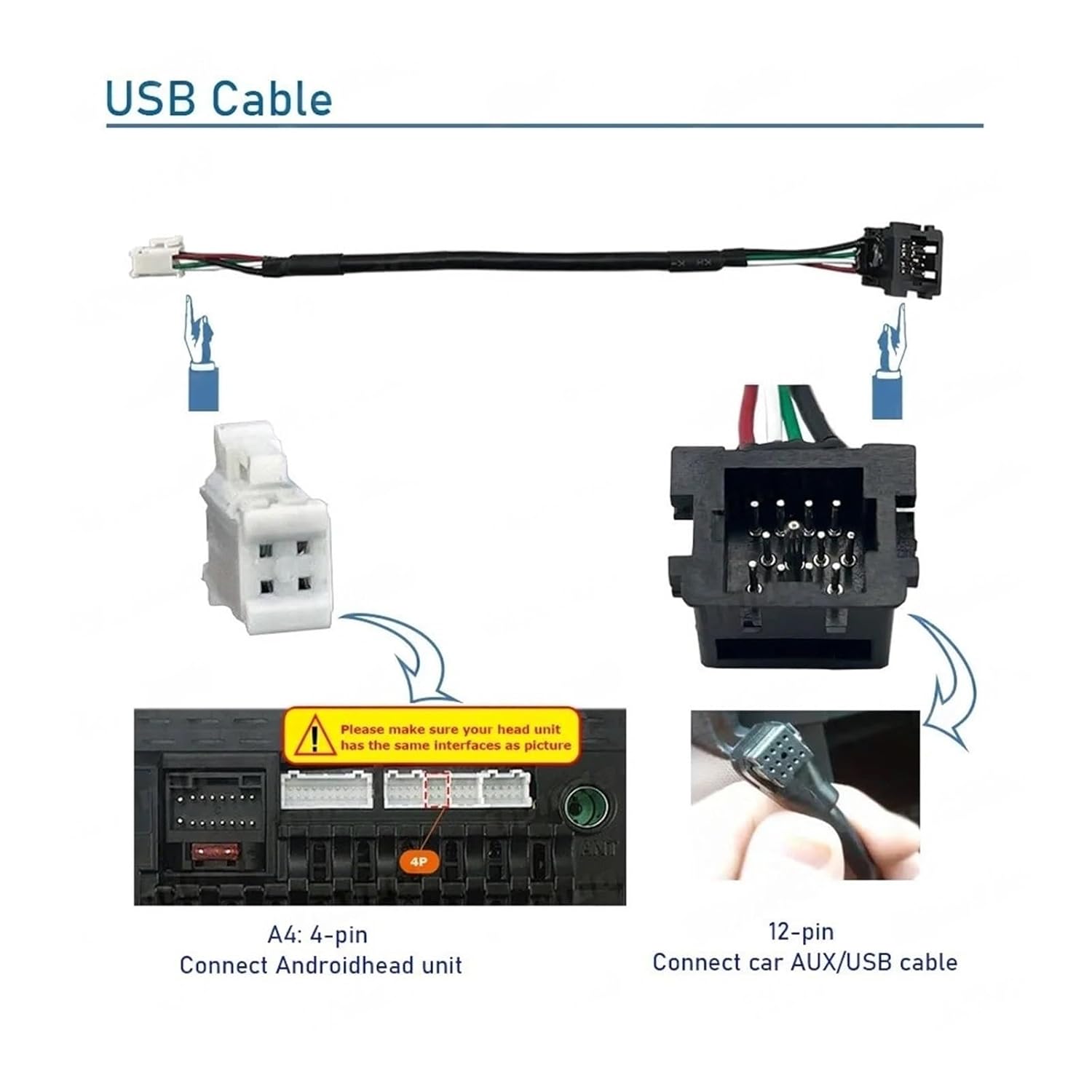 カーラジオ配線ハーネス CANバスアダプター Androidパネル 16ピンケーブル 電源コネクタソケット Haval M6 H6対