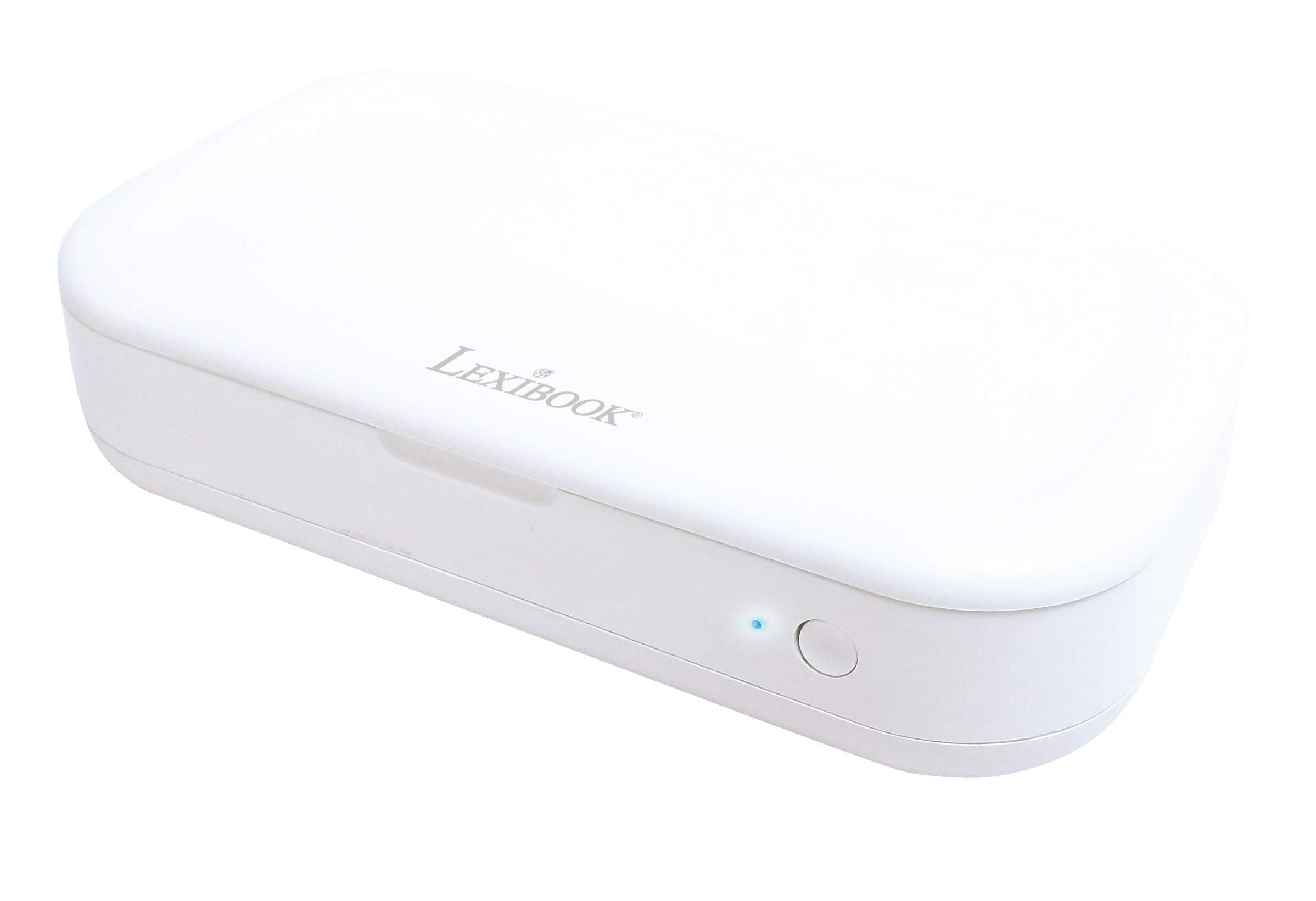 Lexibook LexibookStérilisateur UV - Boîte Stérilisatrice pour Désinfecter Masques, Smartphones, Clés, Écouteurs - Box Lampe UV Stérilisation Rapide 5 Minutes - Aromathérapie - Blanc, UVS100