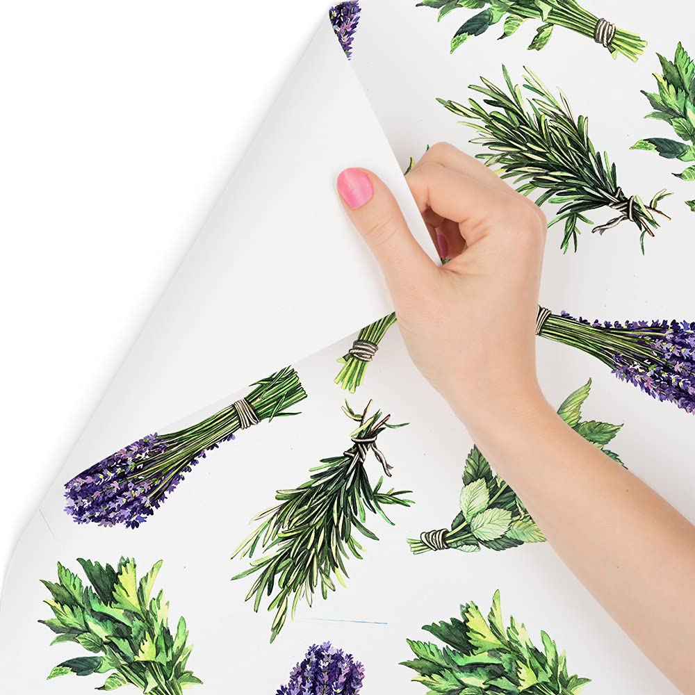 Muralo Tapeta 10 m, rolka flizeliny, kwiaty, lawendy, liście, natura, rośliny, łodygi, tapeta z włókniny, 1000 x 53 cm, tapeta ścienna, do salonu, sypialni, nowoczesna dekoracja ścienna