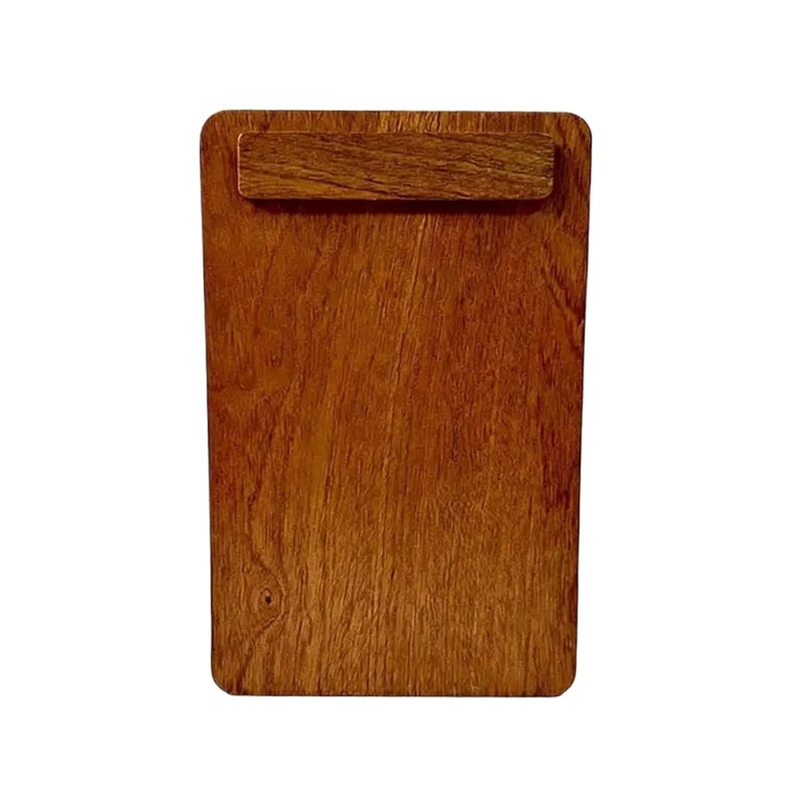 Klemmbrett aus Holz Massivholz Klemmmappe für A4 Schreibblock, Vintage Design, ideal für Café und Restaurant-Menüs, langlebig und stilvoll