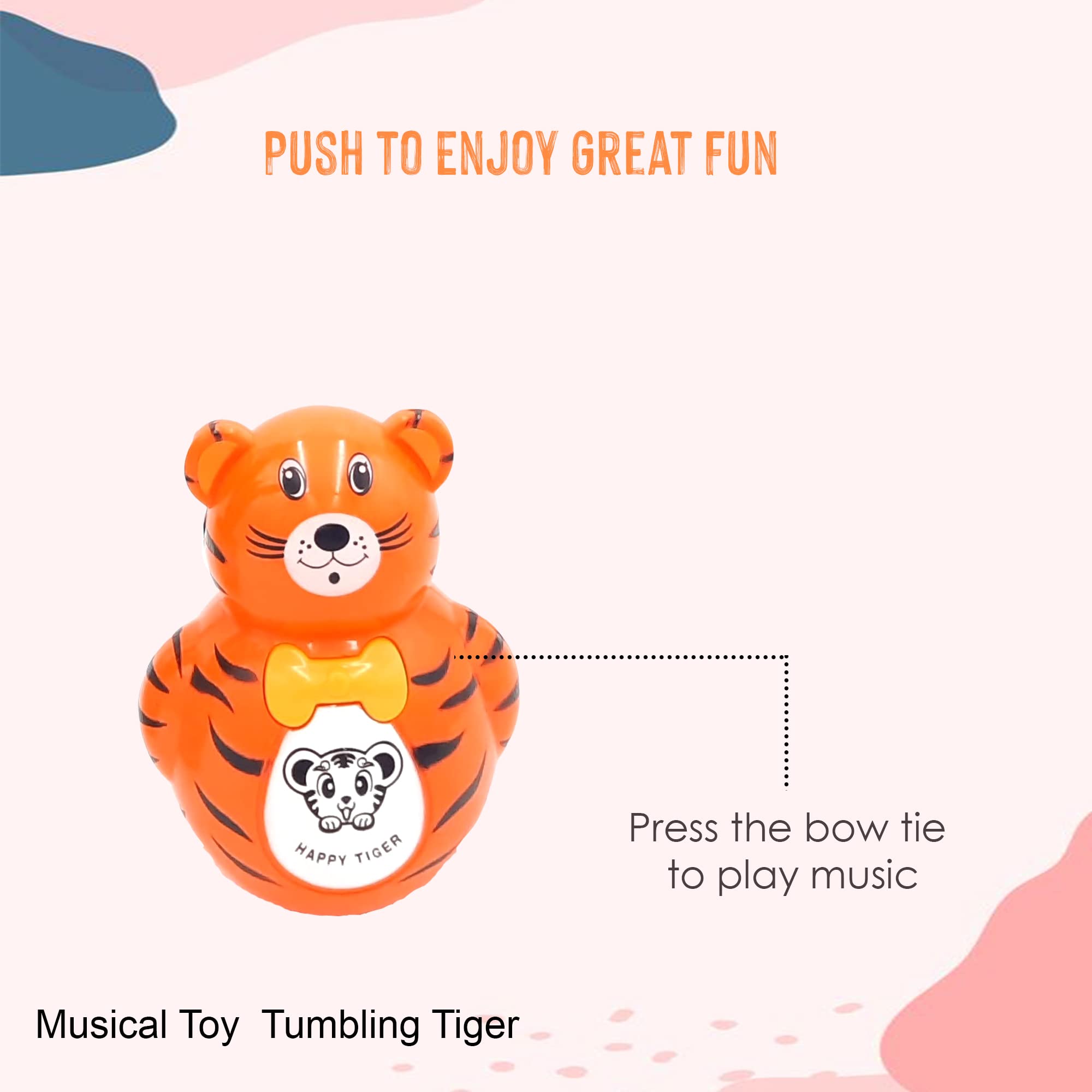 VGRASSP Tumbling Tiger Toys for Kids Push and Shake Best Learning Toy Pushing Or Holding Toys (Tumbling Tiger) - Image 5 thumbnail