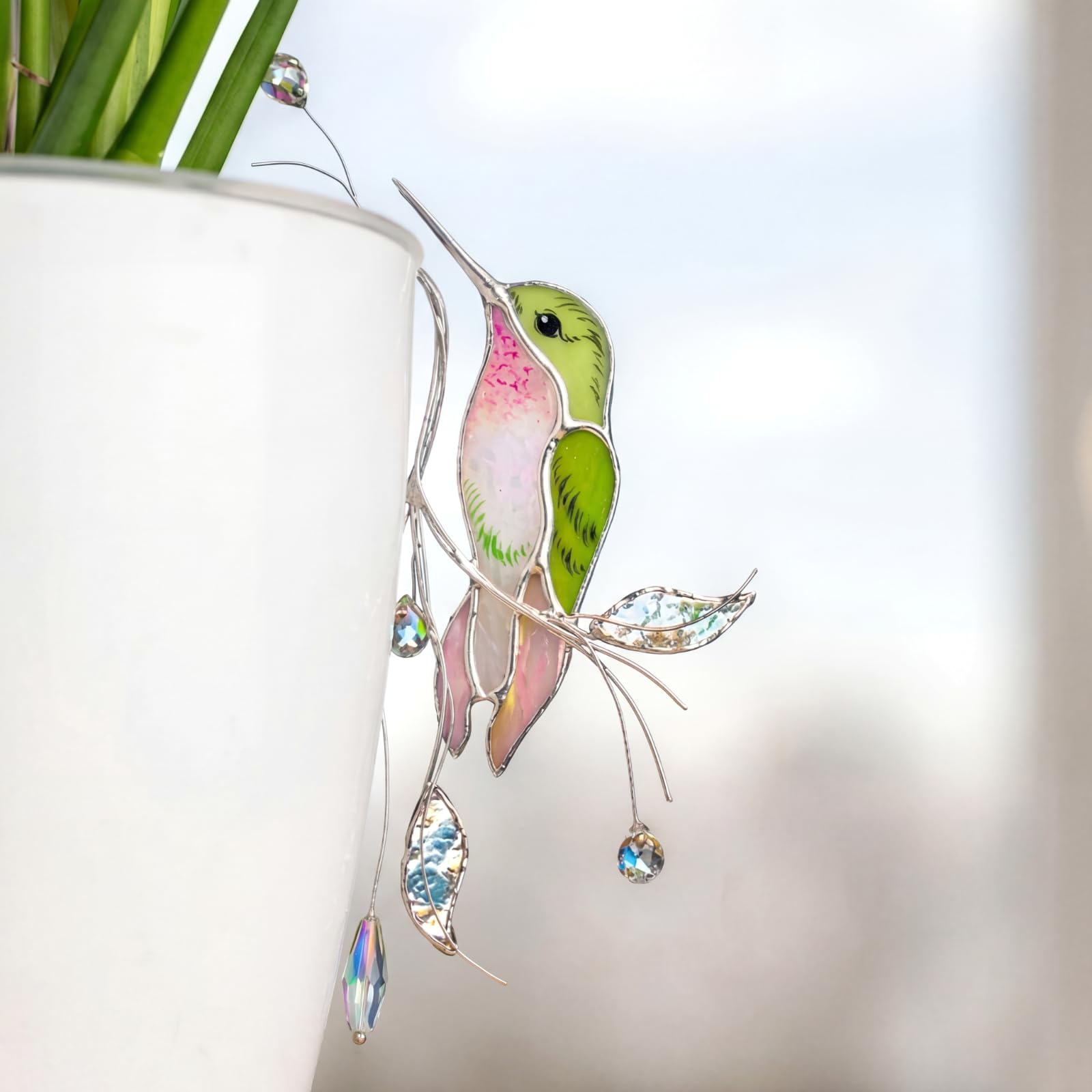 Photo 1 of Sliner Stained Glass Hummingbird Suncatcher