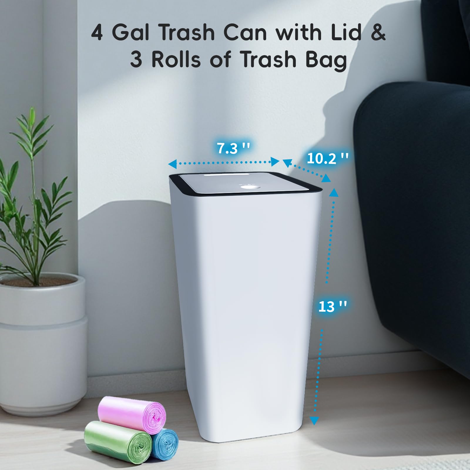 Lysam Bote de basura de 4 galones