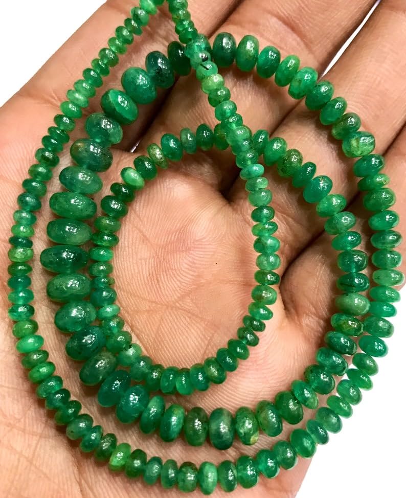 Perles en émeraude naturelle 3x6mm pour fabriquer un cadeau unique