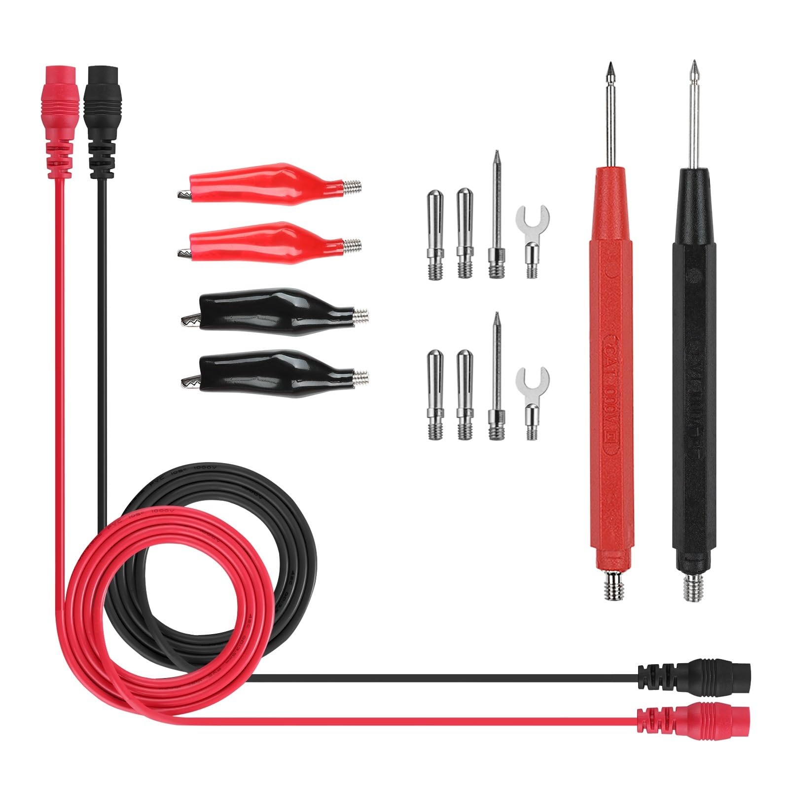 Multímetro Digital 6000 Cuenta AV/DC Amperímetro Voltaje Prueba Transistor Capacitor Tester Lcr Meter Testers Análisis Detección Preciso Exhaustivo(Black pro)
