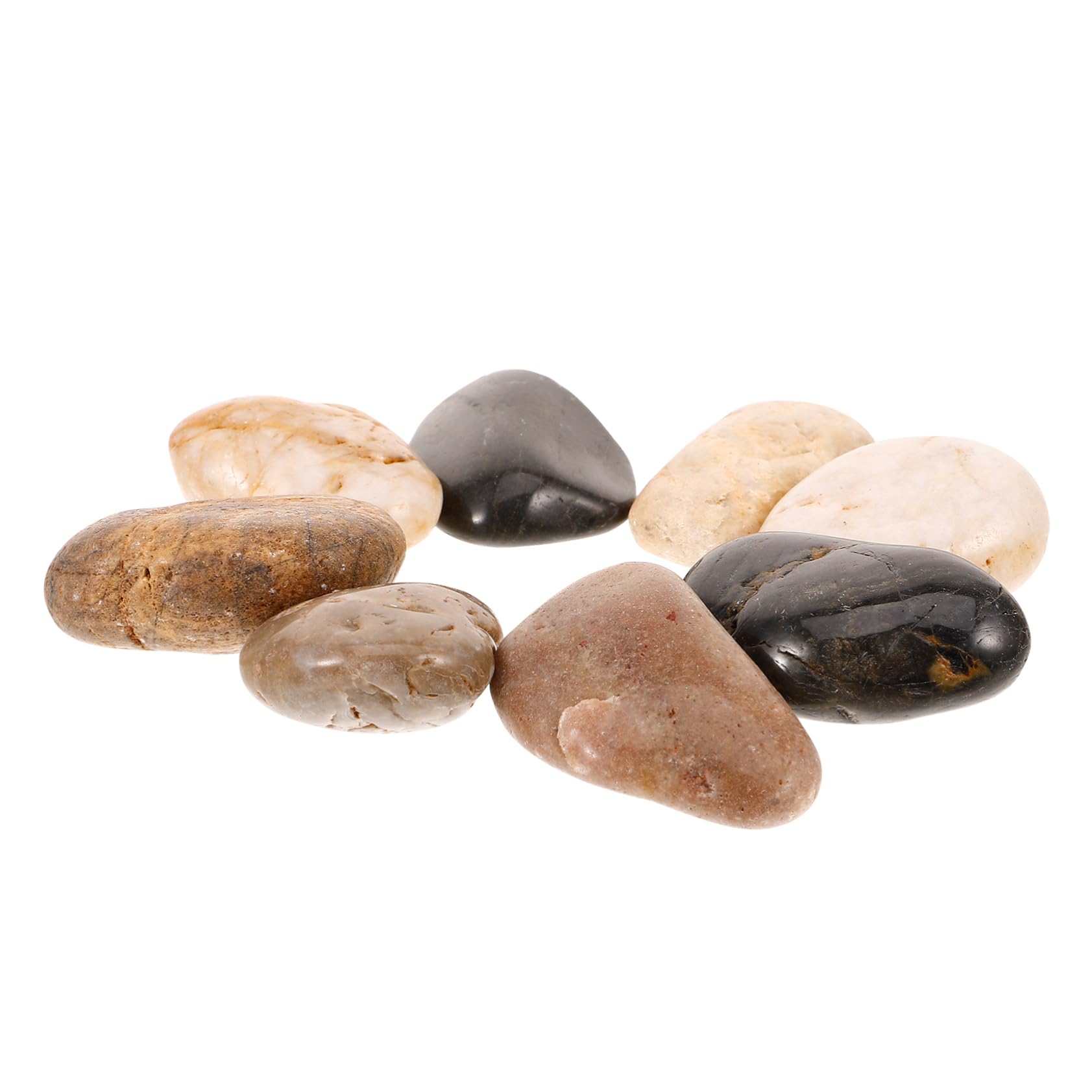 ibasenice Natural Polished Rain Flower Stone Pebbles Large Aquarium Gravel for Garden Rocks Outdoor Landscaping Plant Decoration