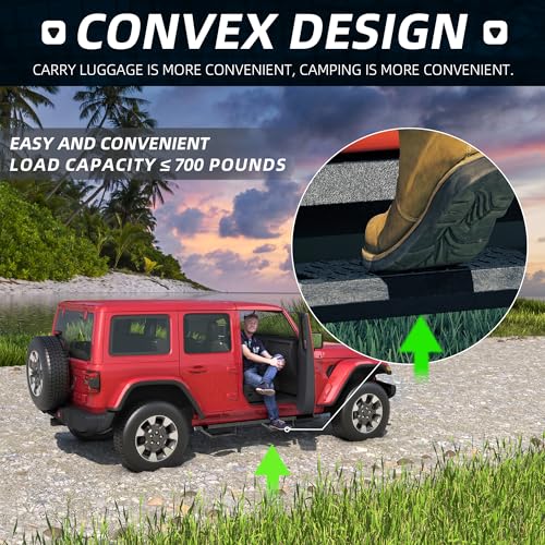 Estribos laterales de acero carbono para Jeep Wrangler JK miniatura 7