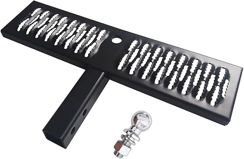 Protector de parachoques de remolque antideslizante y óxido, compatible con receptores de enganche trasero de 2 pulgadas con pedal de 24.4 pulgadas