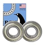 PGN (2 Pack) 6203-ZZ Bearing - Lubricated Chrome Steel Sealed Ball Bearing - 17x40x12mm Bearings with Metal Shield & High RPM Support
