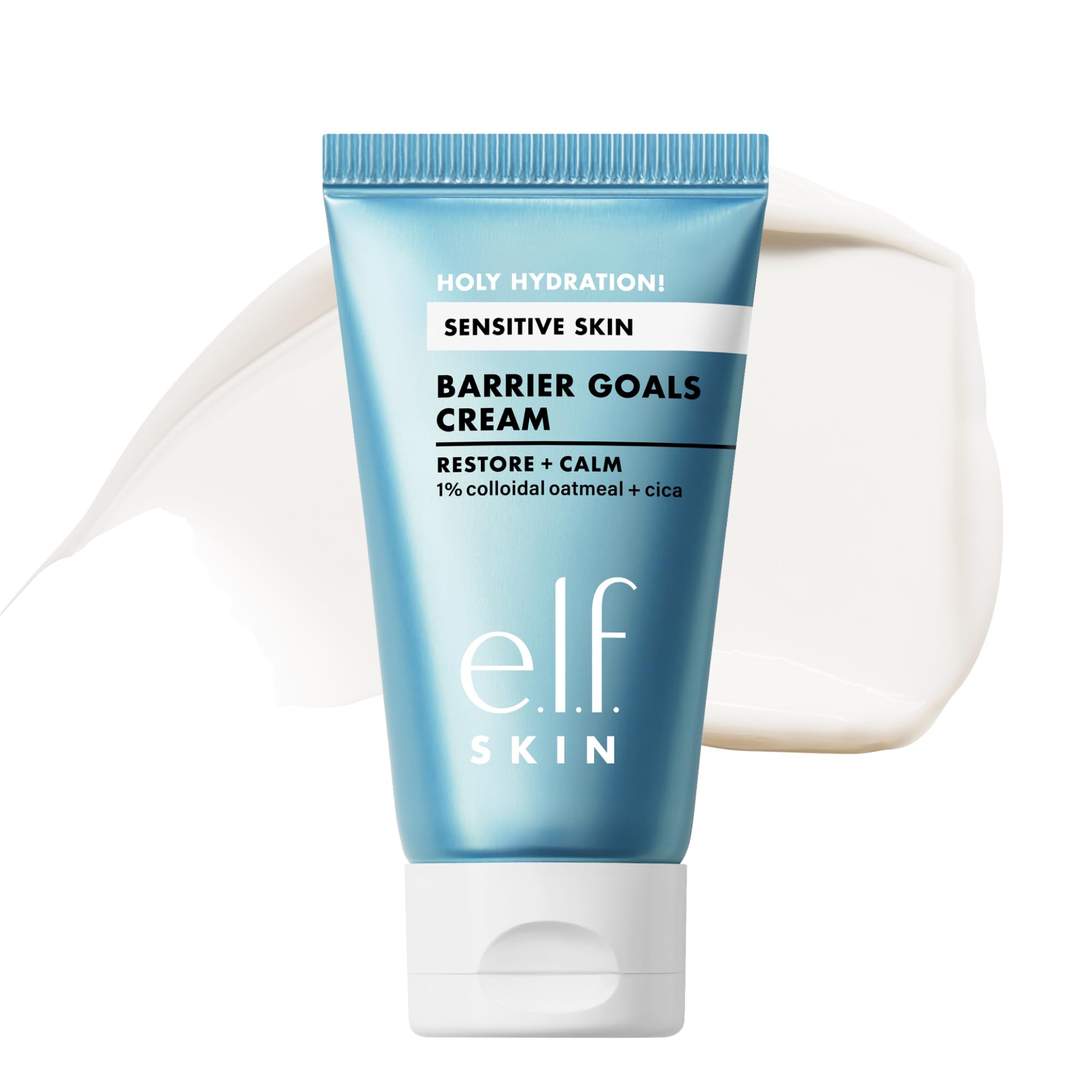 e.l.f. SKIN Holy Hydration! Barrier Goals Cream Mini, Rich Face Moisturiser for Hydrating & Soothing, Helps Visibly Reduce Redness, Vegan & Cruelty-Free