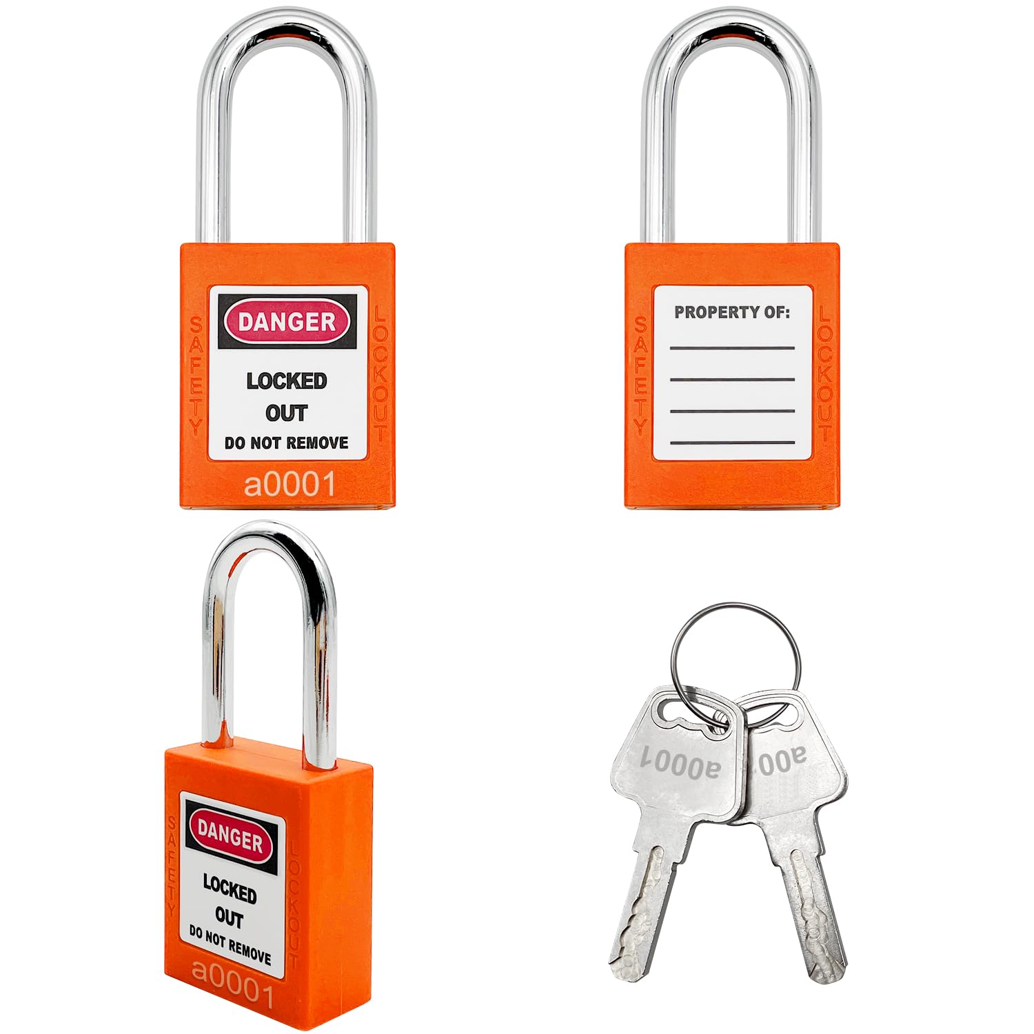 Snapklik.com : Lockout Tagout Lock - 5 Loto Safety Padlocks For Lock ...