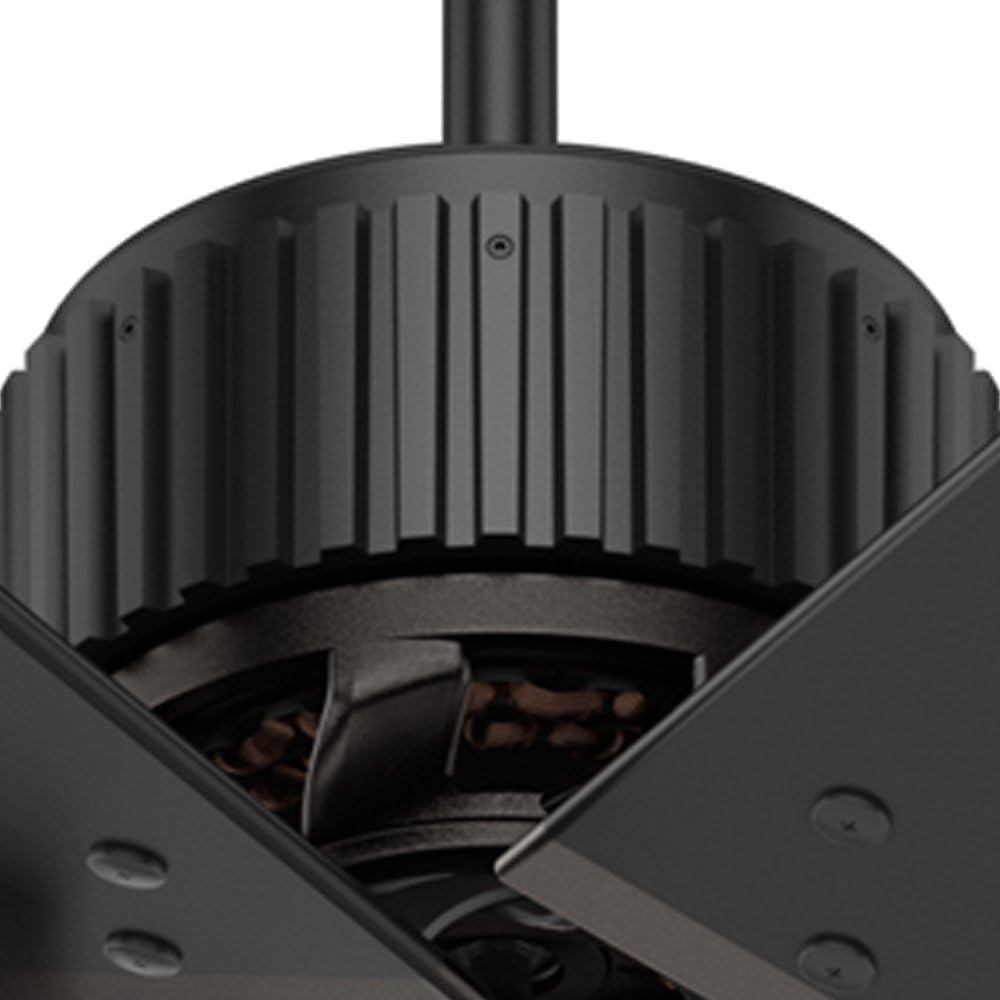 Matte Black 72" Industrial Ceiling Fan with Remote and Reversible Blade