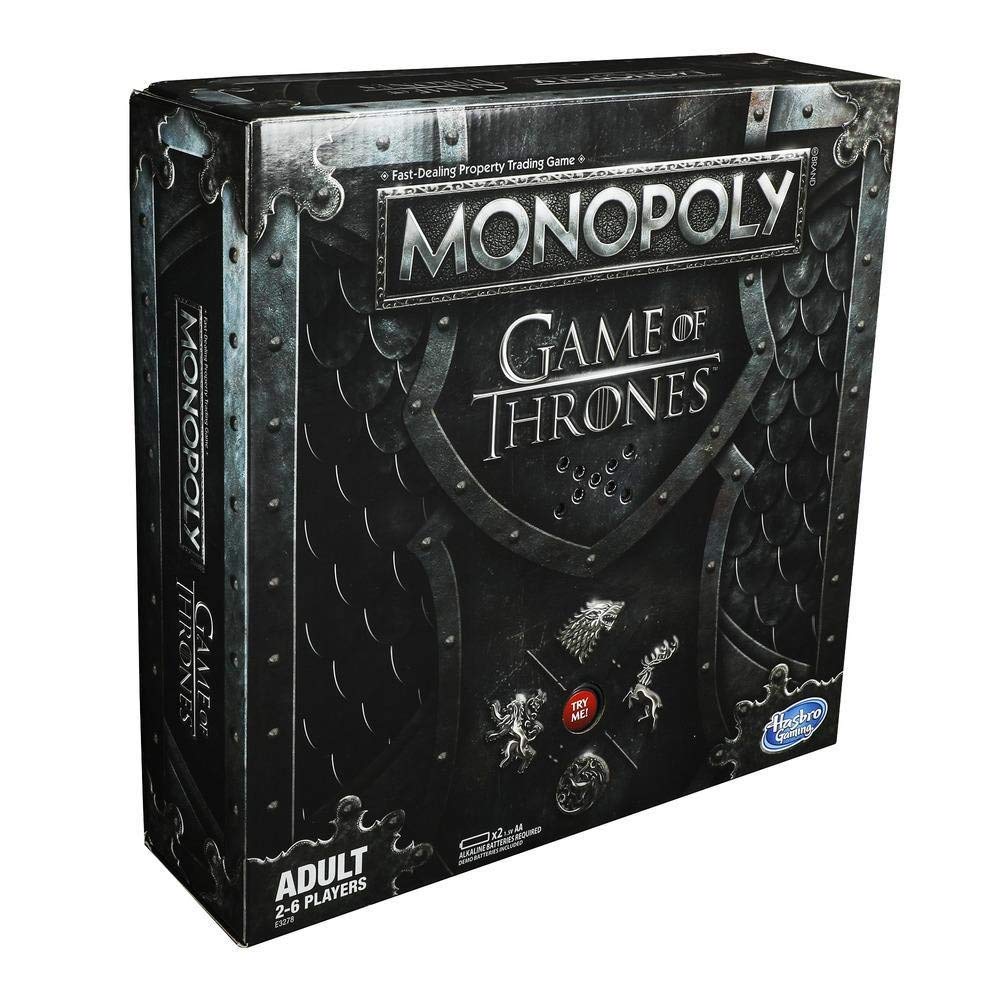 Monopoly Game of Thrones, Brettspiel mit den Spielfiguren der Großen Häuser, mit Musik