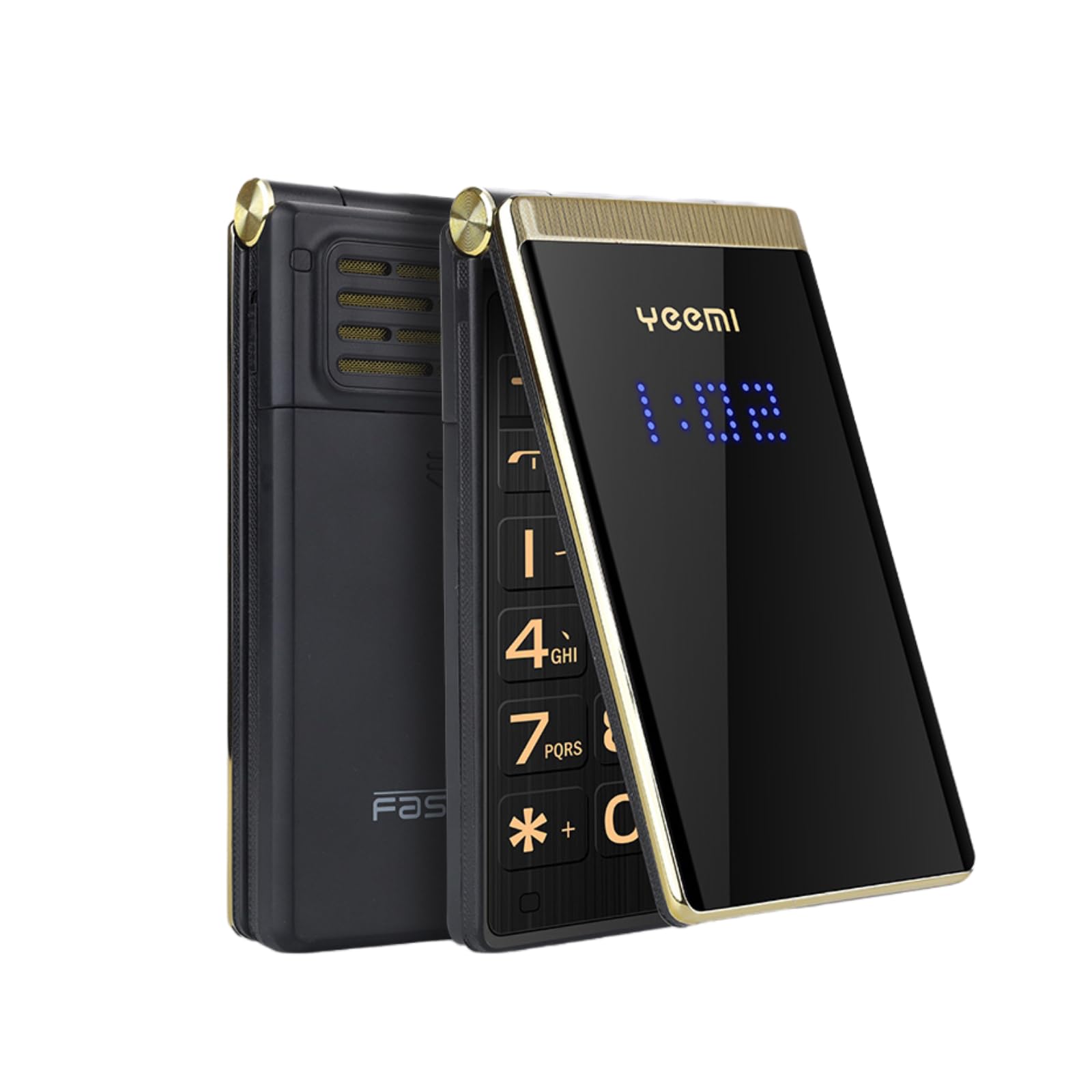 Telefon z klapką dla Seniorów, 2,8-calowy Ekran z Dużymi Przyciskami, Odblokowany Telefon Komórkowy, Długi Czas Czuwania 5900 MAh, Głośna głośność, Dwie Karty SIM, Obsługa (Zmatowiały kolor)