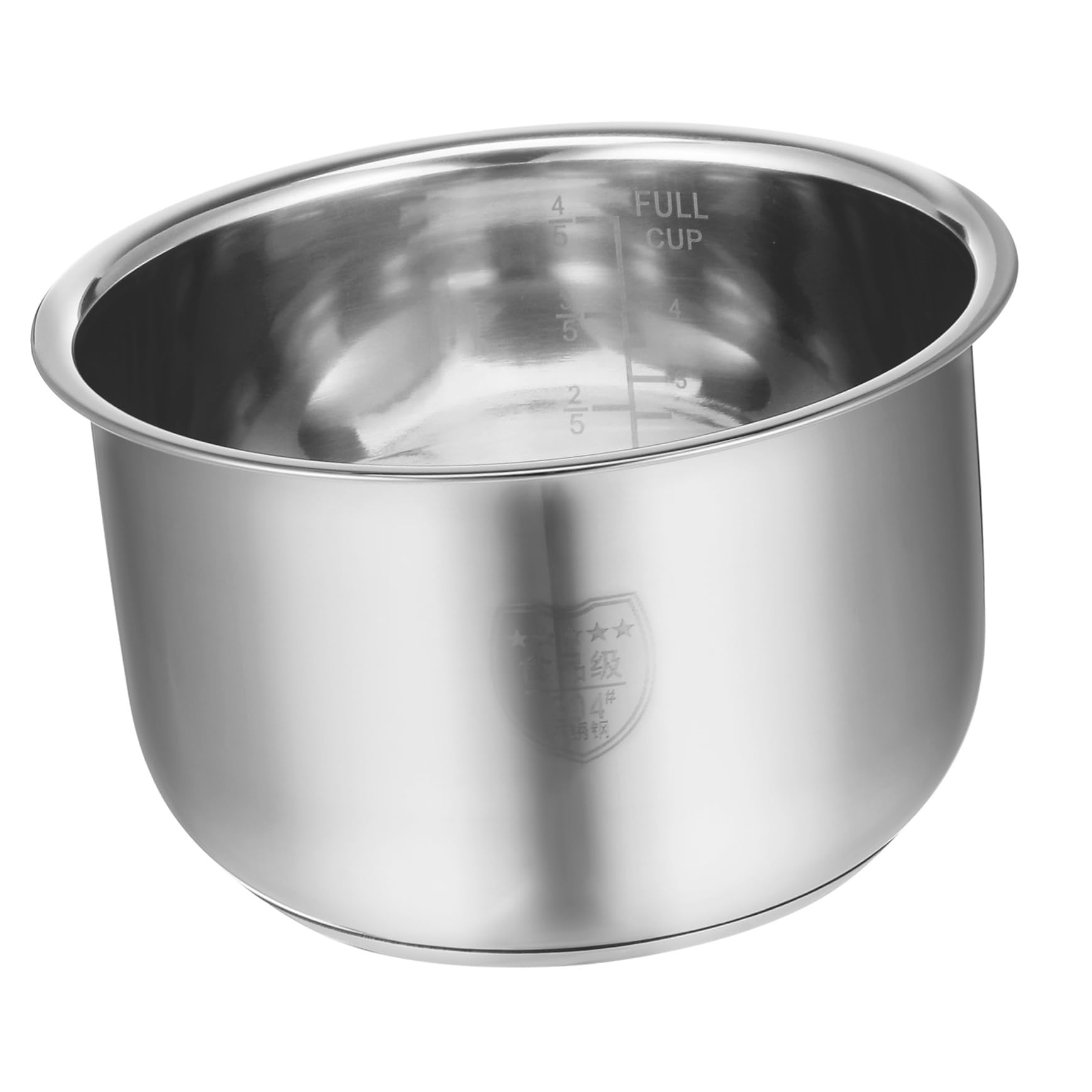 Amosfun Pentola interna da 2 litri per cuociriso in acciaio inox, ricambio universale, accessorio per cuociriso ispessito, 17,8 x 17,8 x 10,6 cm