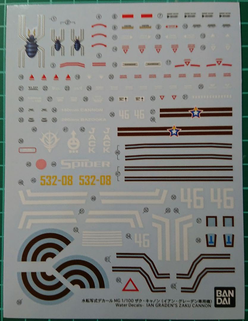 MG ザクキャノン　3機セット+水転写デカール 58 MG ザクキャノン 3機セット+水転写デカール 58 MG ザクキャノン 3機