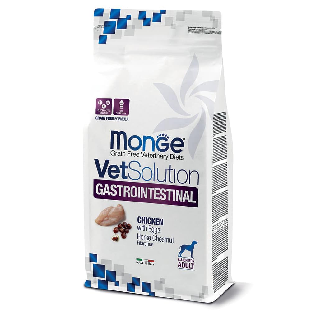 Monge VetSolution Gastrointestinal Adult Chicken with Eggs - Pollo con Uova per Cani - Confezione da 12 Kg