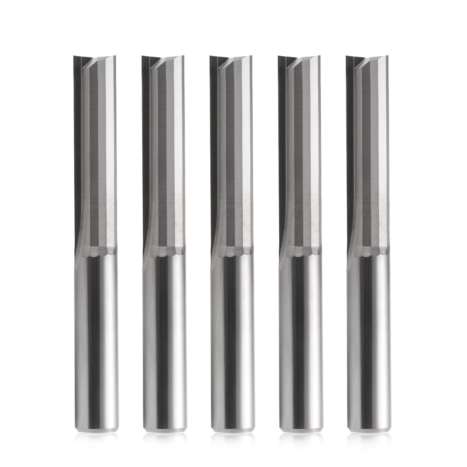 EU_HOZLY 6X25MM Two Straight Flute Mills/Wood Cutter Tools CNC Router Blade Pack of 5
