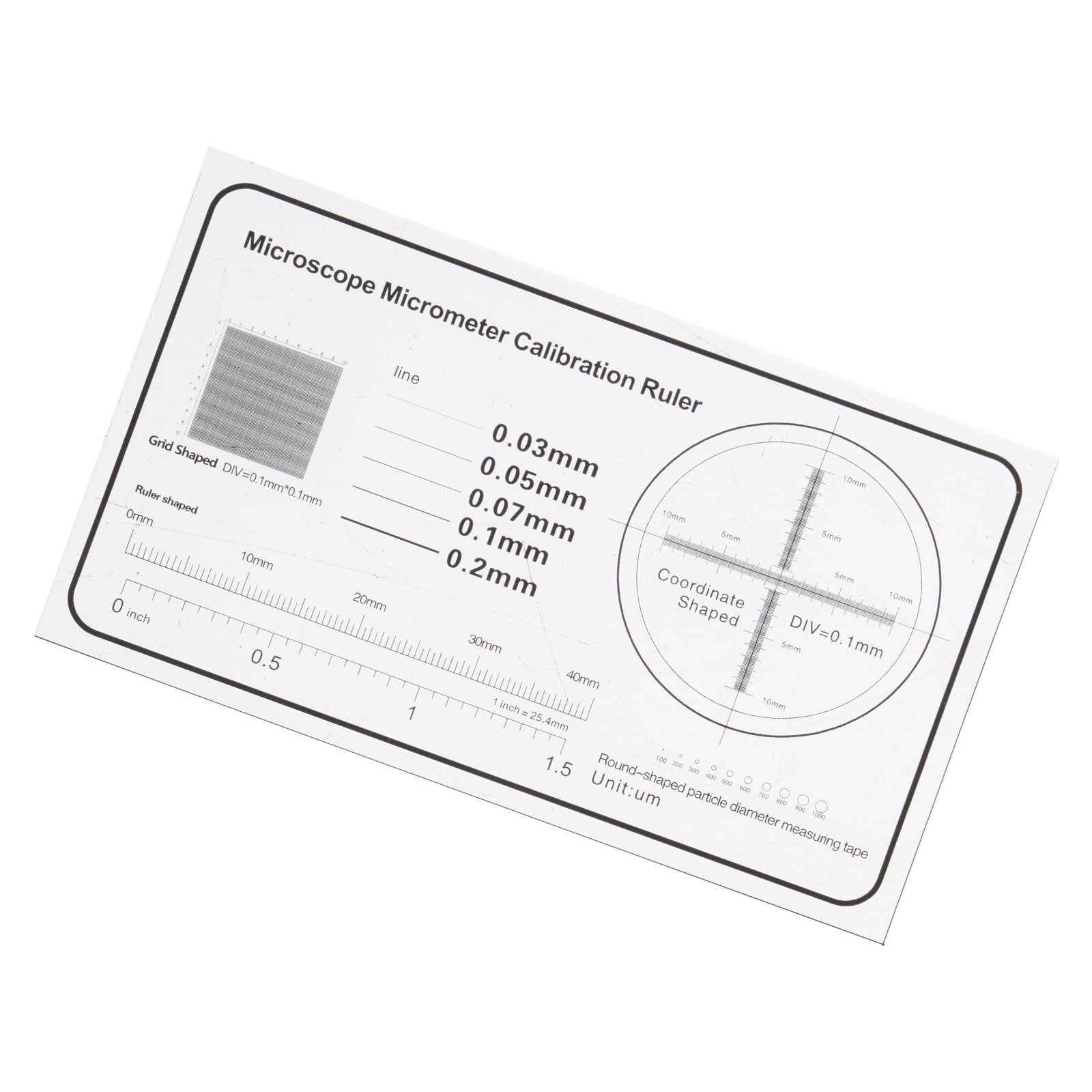 Alloneslife C Alibration Ruler Slide 0.1Mm For Microscope Measurement Micrometer Ideal For Scientifi Work Micrometer Alibration Ruler Film