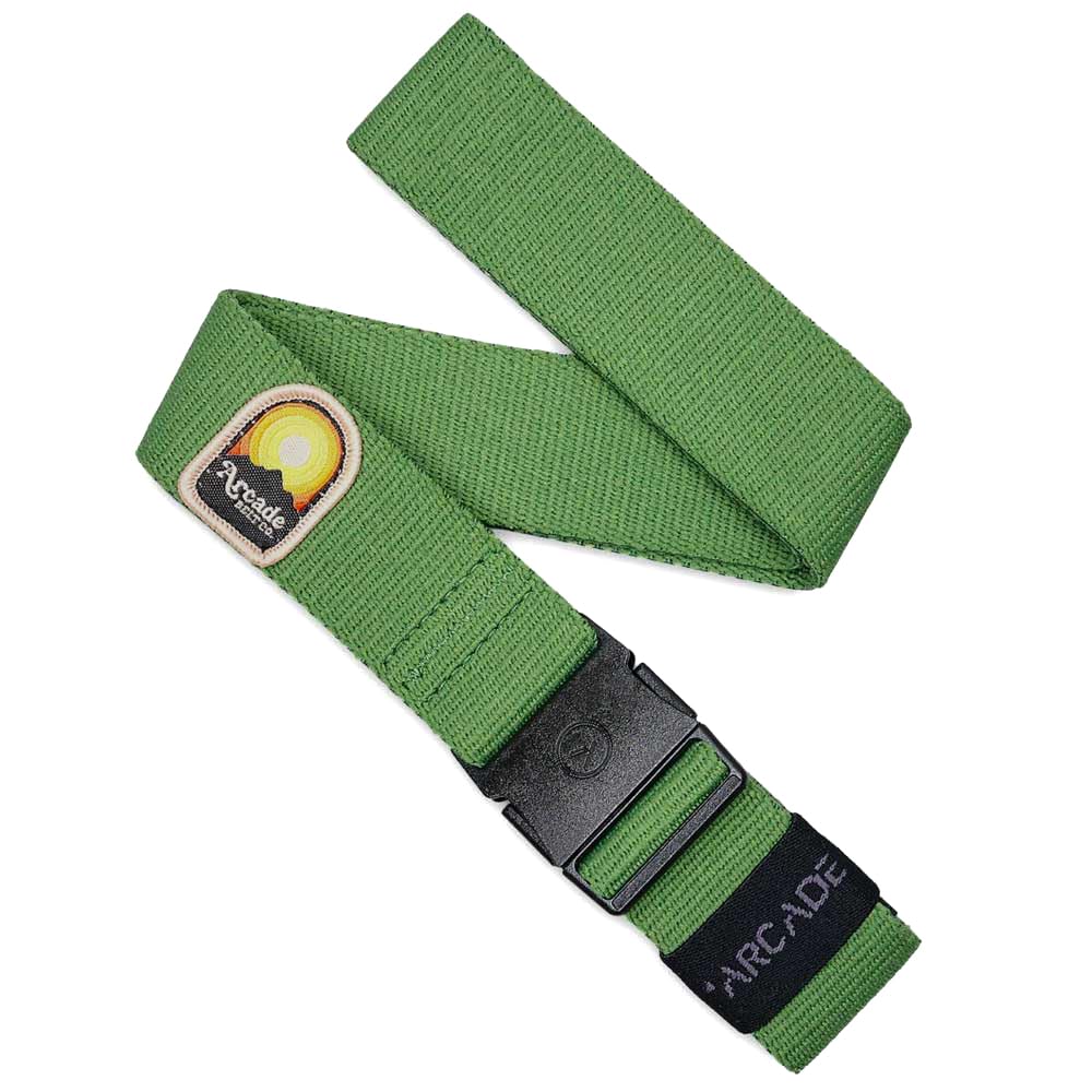 Arcade Rainbow Patch Youth Stretch Belt - Kids, Unisex, Dill