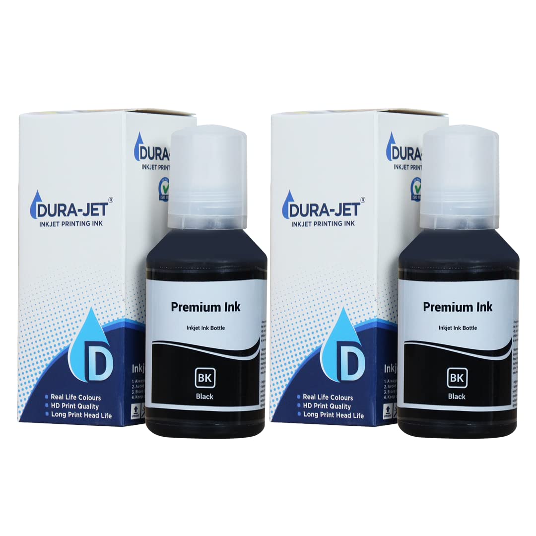 DURA-JET 005 Compatible Refill Ink for Epson M1100, M1120, M1140, M1170, M1180, M2140, M2170, M3140, M3170, M3180 Printer - (120gm x 2 Black Ink) Bottle - 502821 (B0BRCJXPF6) Amazon Price History, Amazon Price Tracker