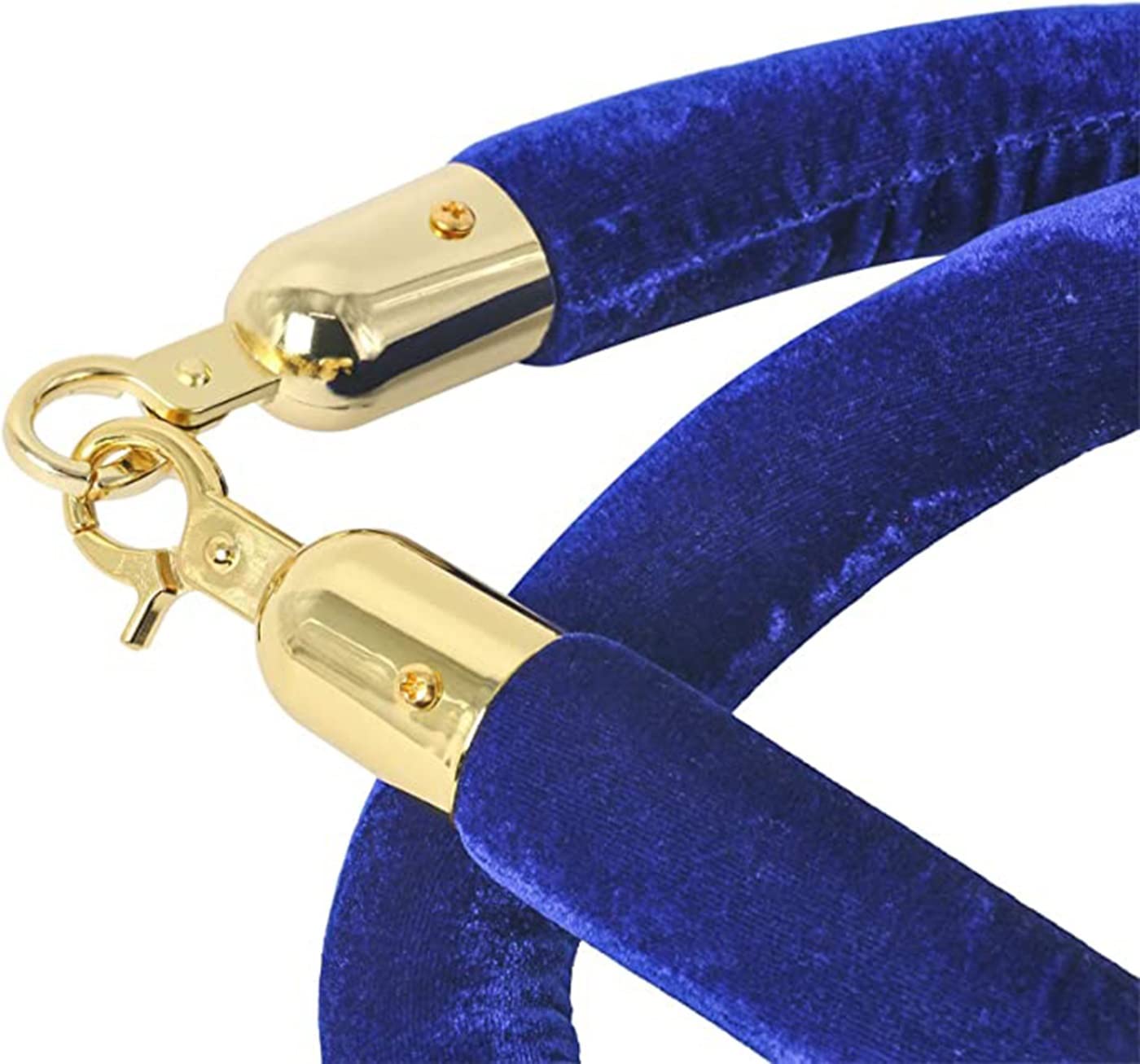 Cuerda en S azul de 3 m con ganchos, barrera de cola premium para eventos, cable de separación duradero para control de multitudes, ideal para líneas de espera y gestión de eventos