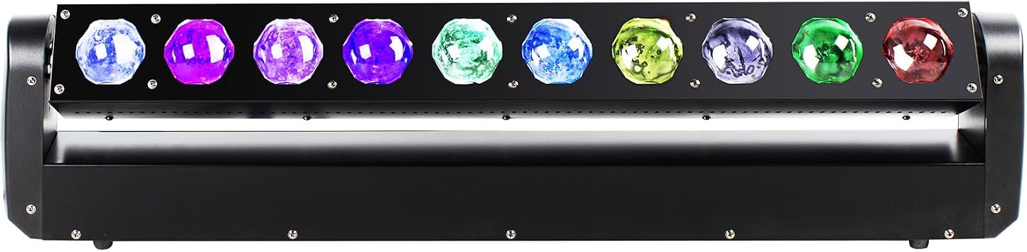 SHEHDS Moving Head Led Light Bar LED 10x40W, RGBW 4IN1, with Beam Effect 2 Beam Angle, DMX 512 & Sound Control DJ Lighting for Stage, Wedding, Theater, Church, Disco