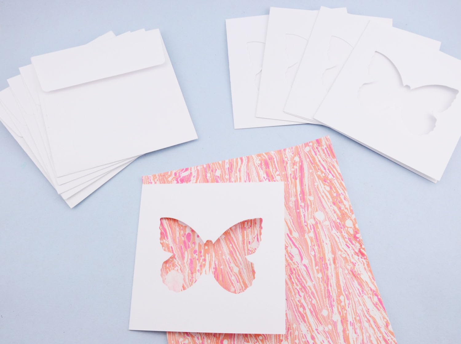 Papillo 5 DIY Cards and Envelopes 13 x 13 cm White