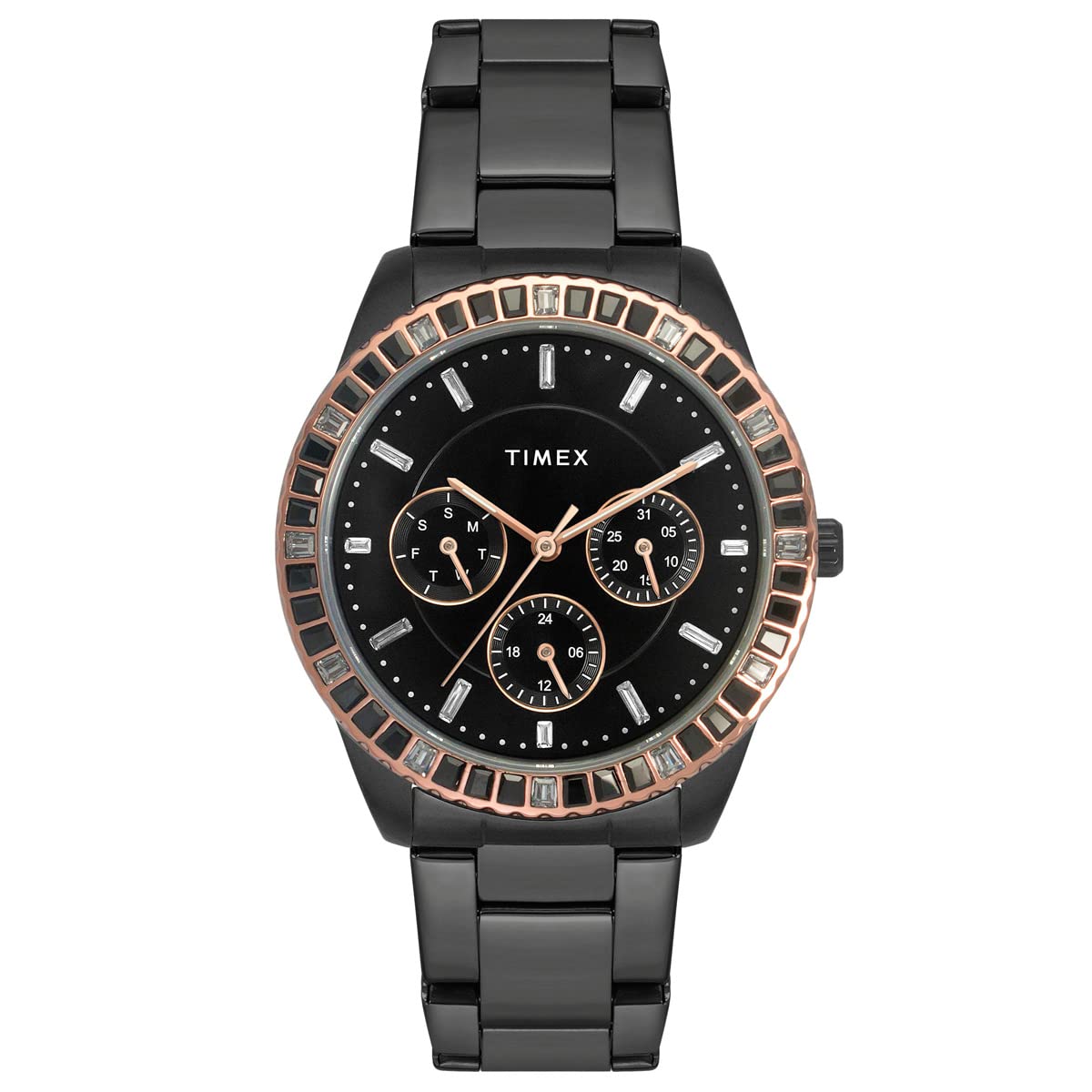 See full amazon price history chart for TIMEX Women Stainless Steel E-Class Sport Collection Multifunction Analog Black Dial Coloured Quartz Watch, Round Dial with 36 Mm Case Width - Twel16803, Band Color-Black TIMEX Women Stainless Steel E-Class Sport Collection Multifunction Analog Black Dial Coloured Quartz Watch, Round Dial with 36 Mm Case Width - Twel16803, Band Color-Black (B0C27R389J) Amazon Price History, Amazon Price Tracker