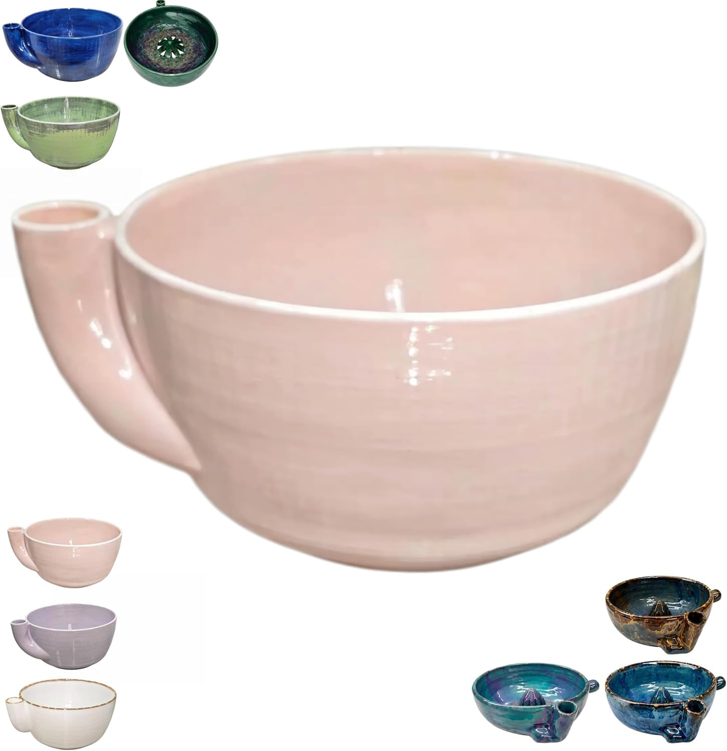 2026 New Self-Spinning Berry Washing Bowl – Ceramic with Drain Holes, Center Cone Automatic Quick Rinse Washer for Berries, Vegetables, Serving, 360° Cleaning Swirl Colander (05) — image 1