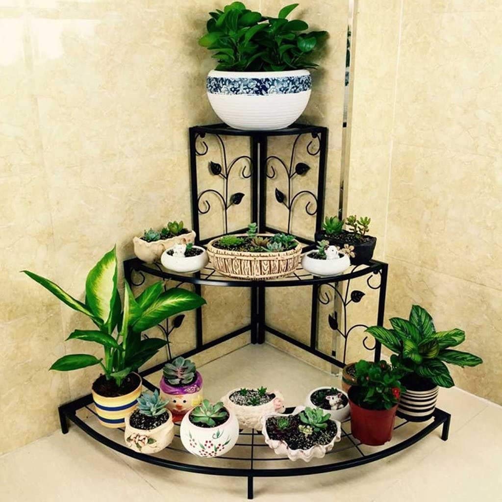 TRUST STORE® CORNER 3 POT ATTRACTIVE STYLISH MULTIPLE IRON METAL PLANT HOLDER STAND / FOR INDOOR OUTDOOR BALCONY / GARDEN AND LIVING ROOM / PLANT RACK FLOWER STAND / FOR CORNER AND TARRACE {BLACK} (B0BPLN9QHG) Amazon Price History, Amazon Price Tracker