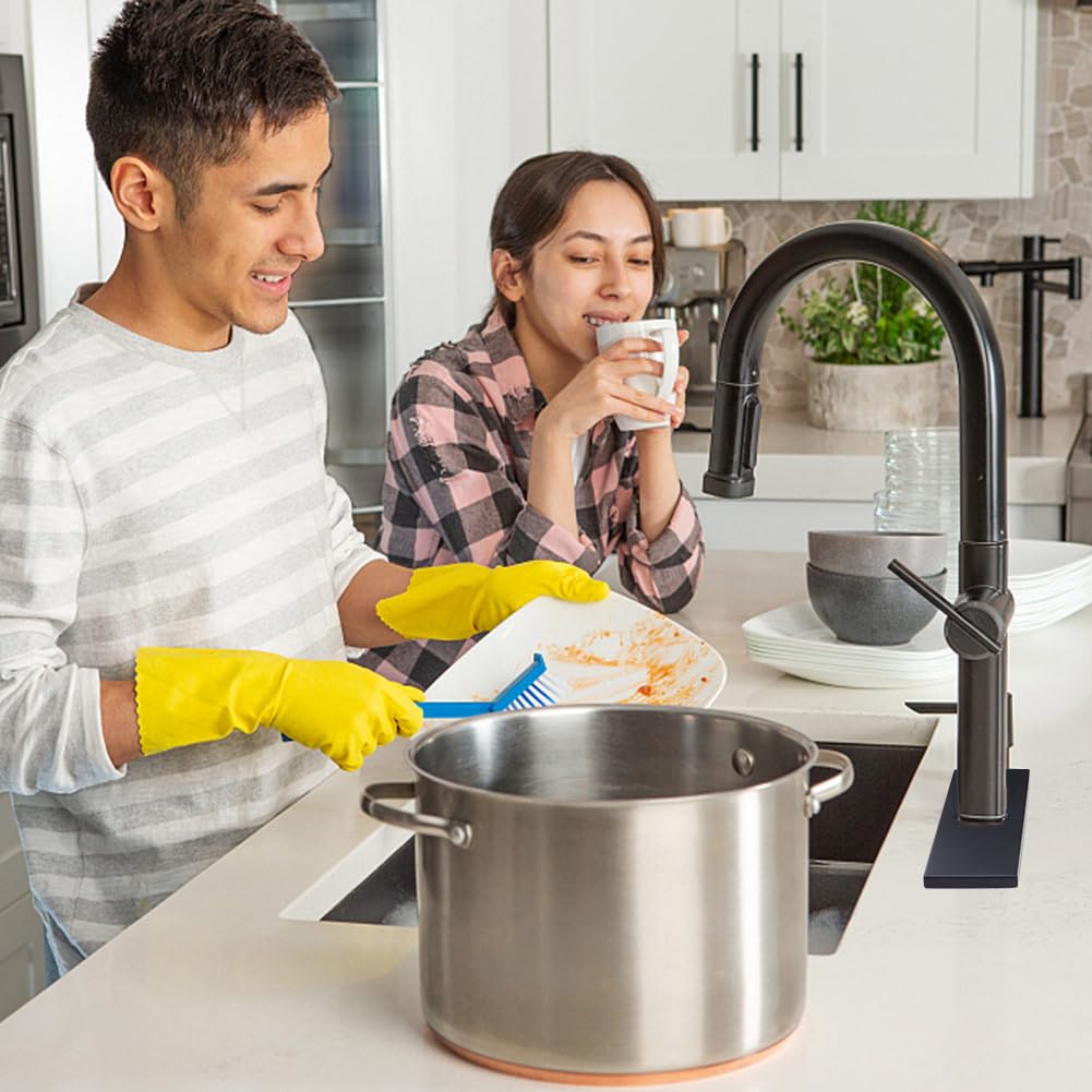UNICRAFTALE 2 pz Copri Foro per Lavandino In Acciaio Inossidabile Piastra Da 250x60 mm per Vanità Del Bagno Nero 1/3 Fori Kitch Piastra per Rubinetto Rosetta Copertura Rettangolare Piastra