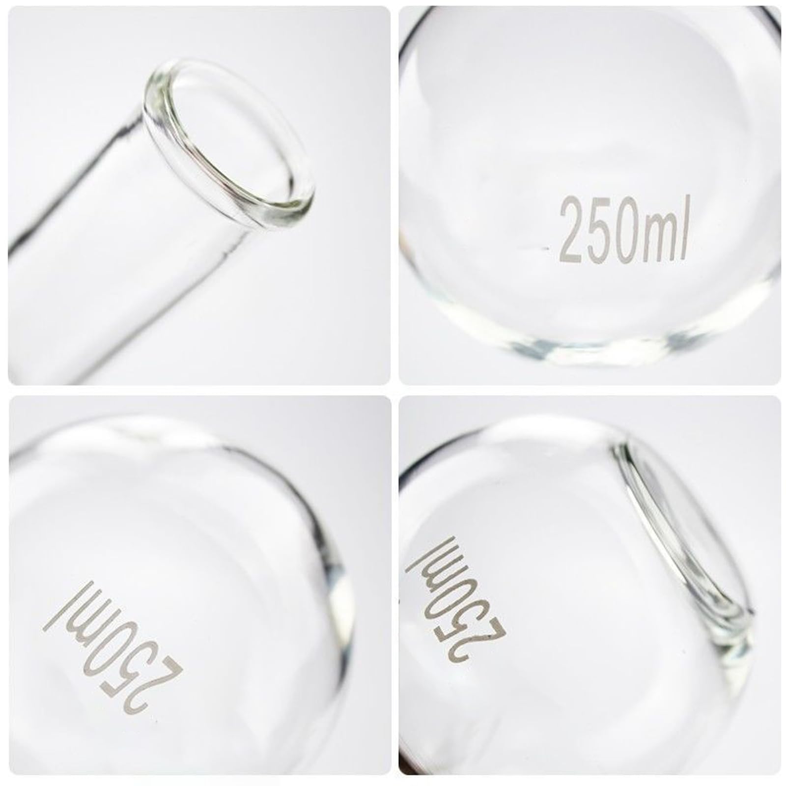 Pallone Per Ebollizione A Fondo Piatto in Vetro Borosilicato - Pallone Da Laboratorio A Collo Stretto Per Riscaldamento Ed Esperimenti, Vetro 3.3 Resistente Con Trasparenza, 500 Ml/1000 Ml/2000 Ml