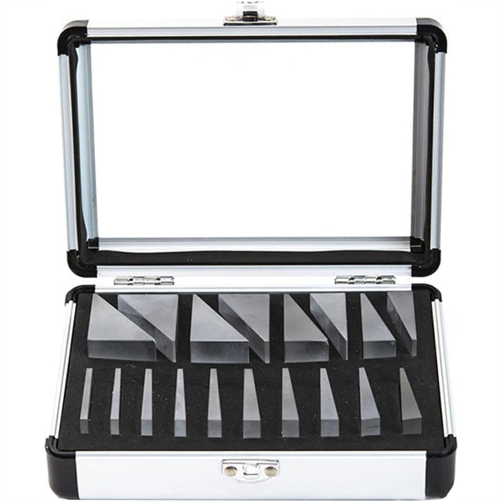 SurLaZ18pcs Optical Ophthalmic Prism Set, Optical Glass Loose Lens with Aluminium Case for Strabismus quantitative Examination and Strabismus Visual Training