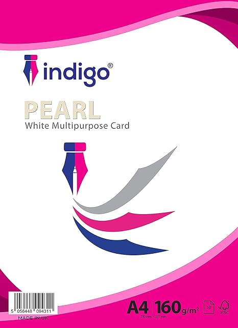 Indigo® A4 White Multipurpose Copier 160gsm Card Pack (100 Sheets)