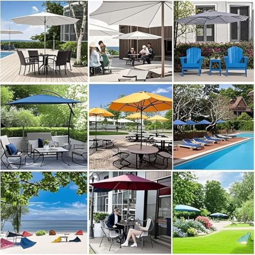 Toile parasol de table jardin rechange imperméable auvent extérieur - 6