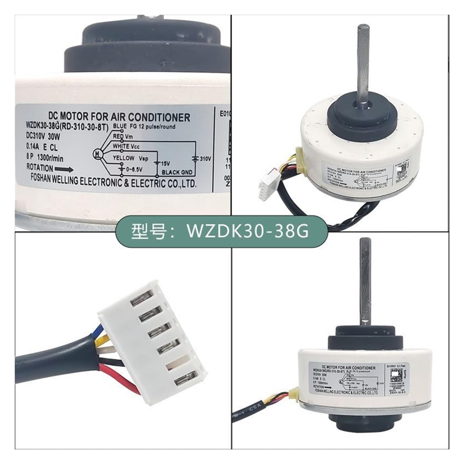 Inverter Klimaanlage Inneneinheit WZDK30-38G (RD-310-30-8T) DC310V 30W DC Lüfter Bürstenlose Motor Conditioning Parts