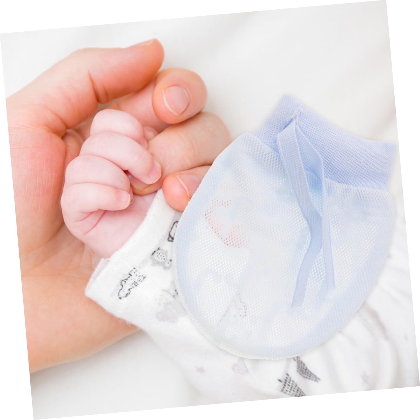 FOMIYES 3 Pairs Gloves No Scratch Mittens for Newborns Months Breathable Mesh Stop Thumb for Boys Includes Colors