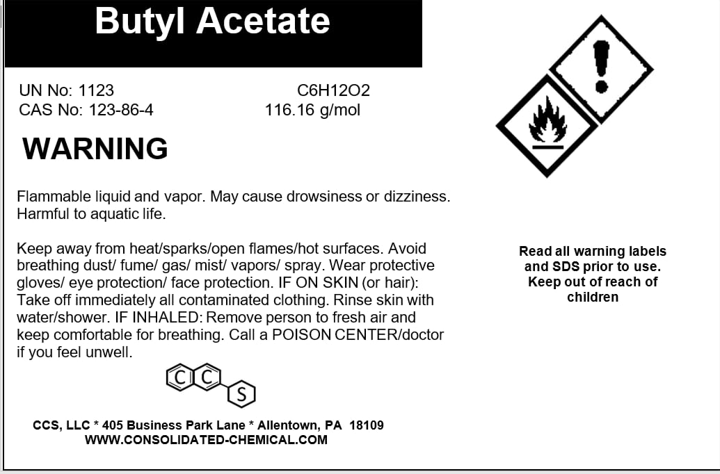 N-Butyl Acetate | Purity: ?99%. New Tamper-Evident Sealed Bottles | Solvent for Paints, Lacquers, Varnishes, Resins, Gums, Vegetable Oils - Tamper-Evident Sealed New Bottles (500mL (16 Fl Oz))