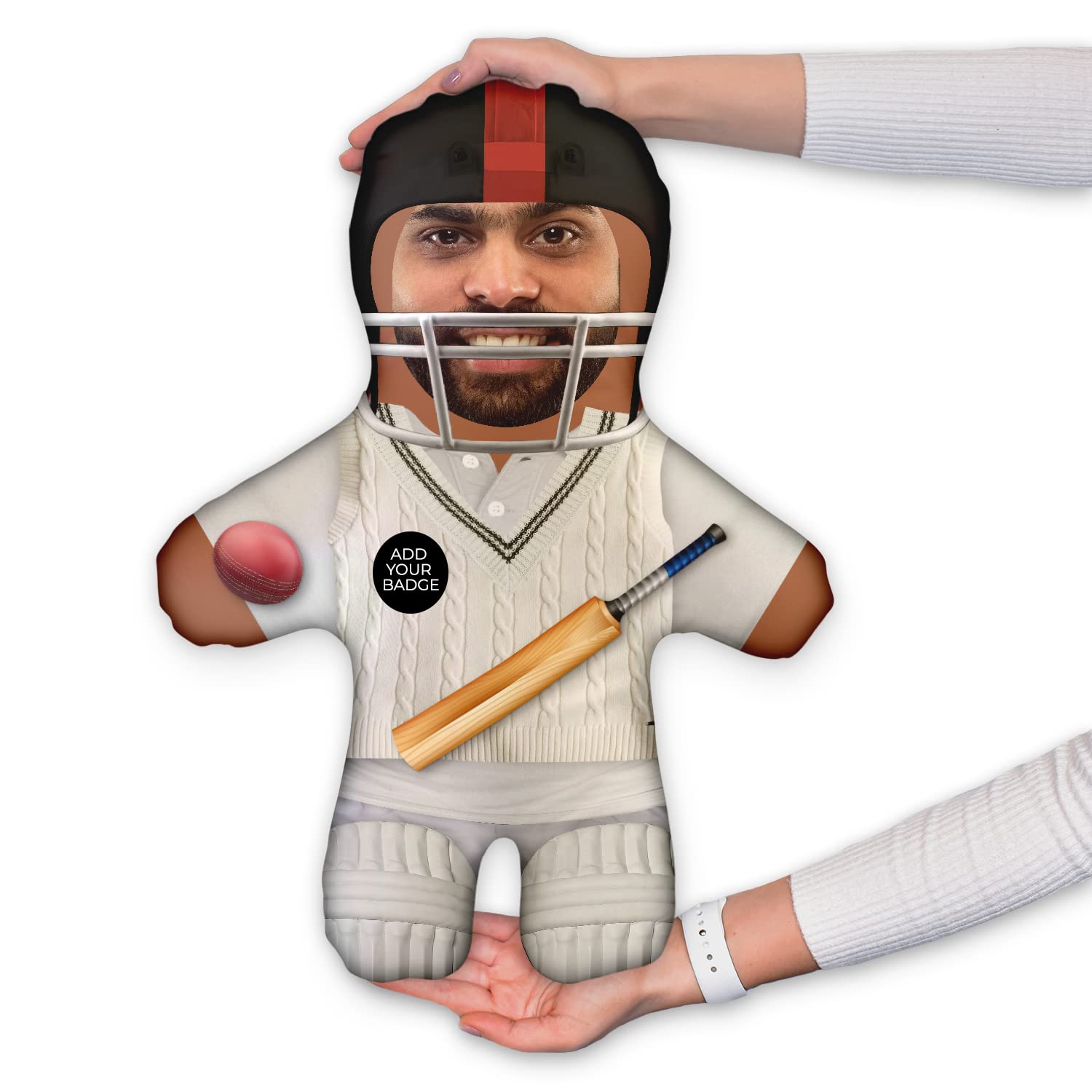 MINI ME! Cricket Player Doll | Personalised Teddy | Novelty Gift of the Year Finalist | Approx 33cm x 46cm The Original Doll | Made in GB