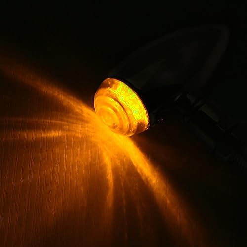 Miniatura 5 de Lente de humo de aluminio ámbar luces intermitentes intermitentes luz indicadora para Sportster Dyna Glide Suzuki Yamaha 1 par