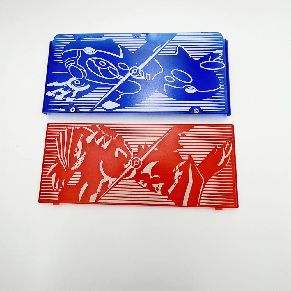 New Replacement Front Back Faceplate Plates Upper & Lower Panel Battery Housing Shell Case Cover for New 3DS Game Console 2015 - Clear Red Blue