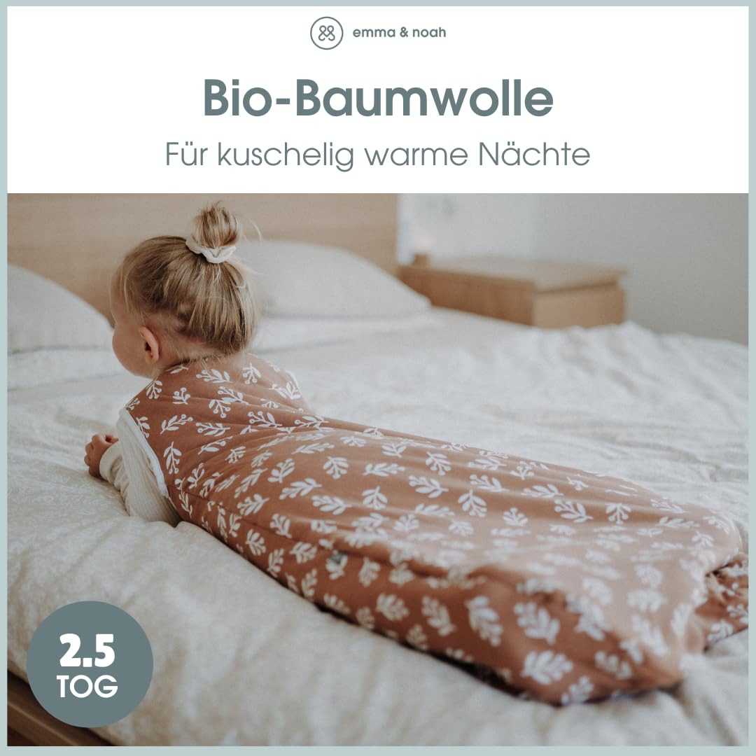 emma & noah Premium Baby Schlafsack, Flauschig Weich, Bequem &  Atmungsaktiv, 100% natrliche Baumwolle, OEKO-TEX Zertifiziert, Grozgige  Bewegungsfreiheit, 2.5 TOG (Punkte Mint, 80 cm) : Amazon.de: Baby