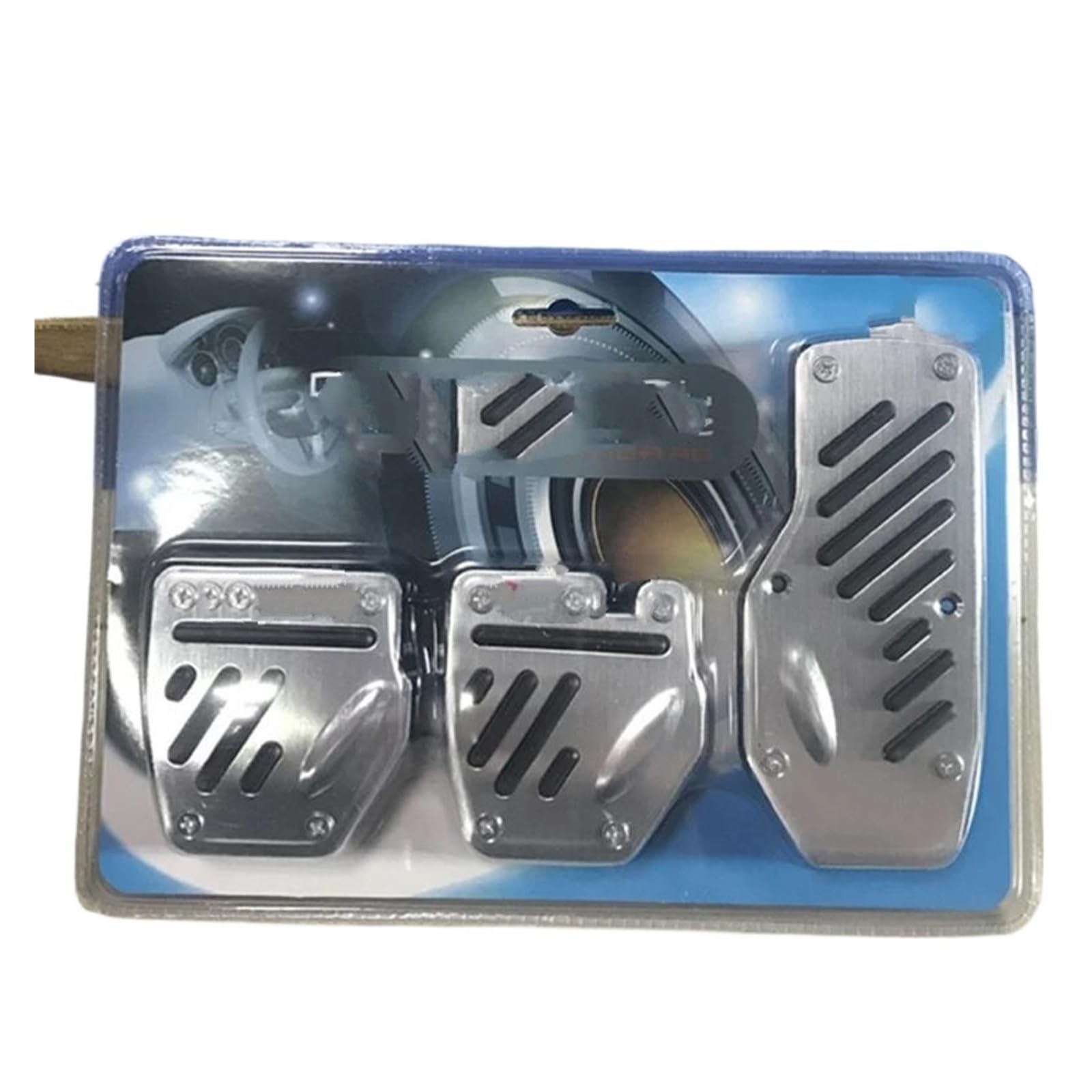 Pedali Freno Frizione Kit Pedali automobilistici con Cambio Automatico Accessori Auto e Set di coperture Pedali Auto universali in Alluminio Antiscivolo Manuale Copripedali(Manual Black)