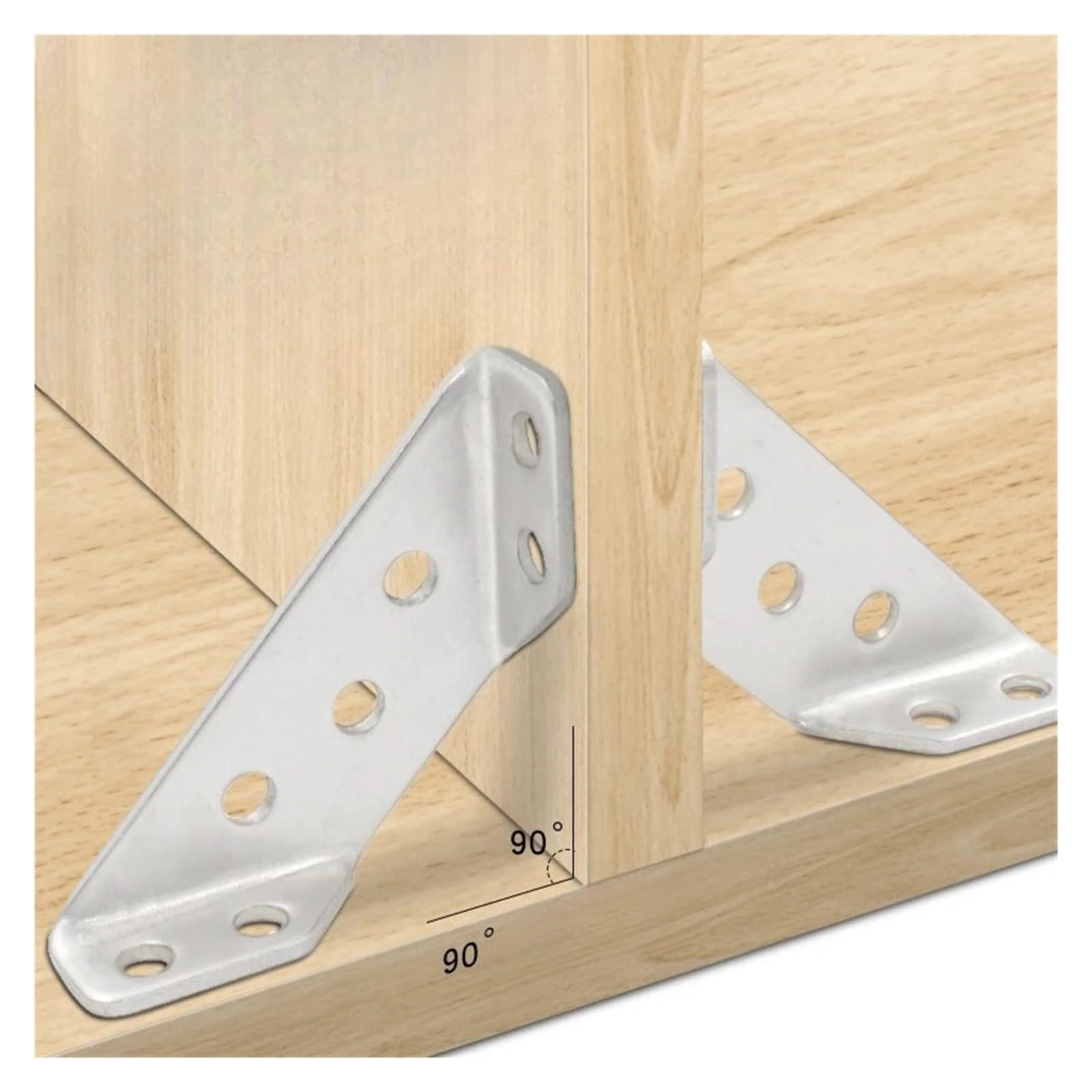 Soporte de ángulo recto de acero inoxidable engrosado