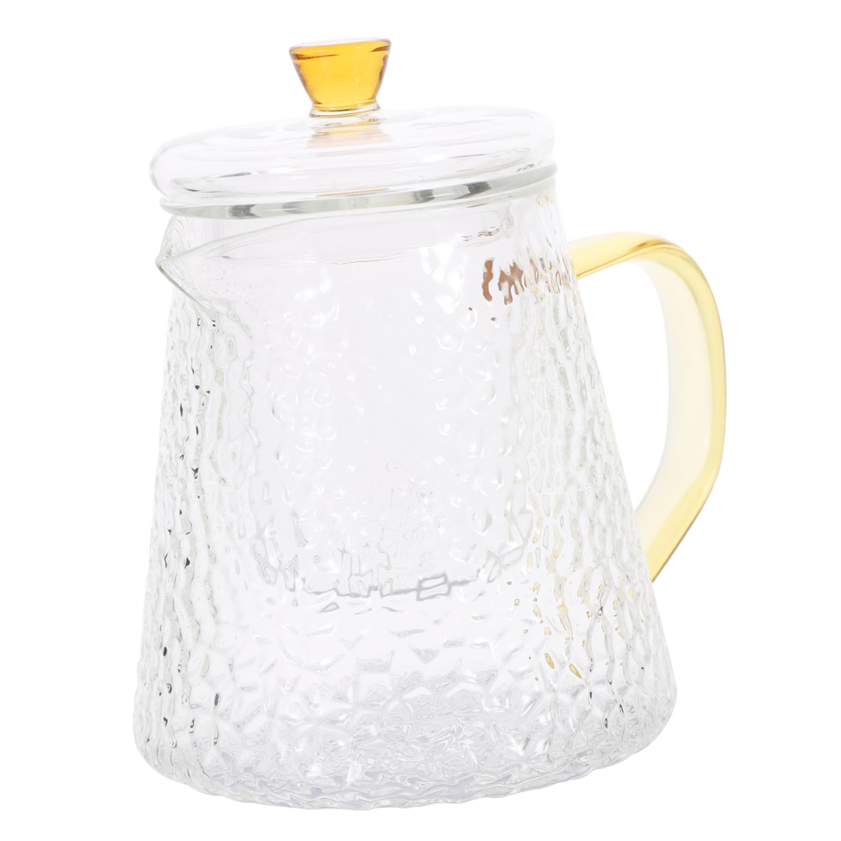 Handliche Teekanne aus Hochhitzebeständigem Borosilikatglas 600ml mit Integriertem Sieb und Transparenter Optik für Losen Tee Zuhause und Büro